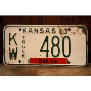 画像: dp-dp-250205-21 License Plate 1963 KANSAS "KW-480"