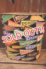 画像: dp-250404-02 Decoware 1950's-1960's COLLEGE PENNANTS TIN BOX