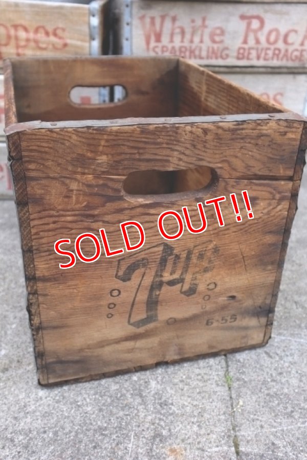 画像5: dp-250401-09 SEVEN UP 7 Up  / 1950's Wood Box