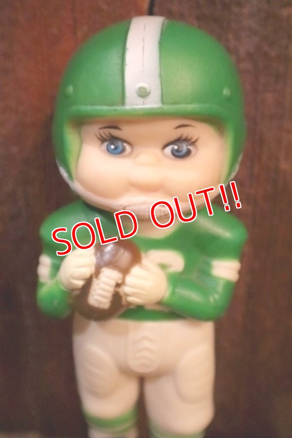 画像2: ct-250205-30 Stahlwood Toy 1960's-1970's FOOTBALL PLAYER SQUEAKY DOLL