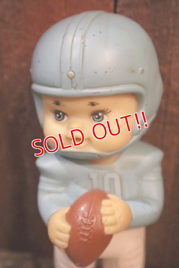 画像2: ct-250205-30 IWAI INDUSTRIAL 1971 FOOTBALL PLAYER SQUEAKY DOLL