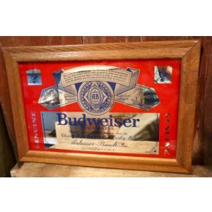 画像: dp-250401-06 Budweiser 1970's-1980's Pub Mirror