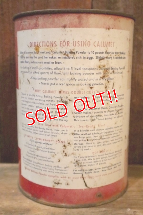 画像4: dp-250531-07 CALUMET 1950's BAKING POWDER 5 LBS. CAN