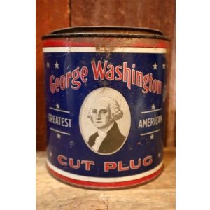 画像: dp-250531-16 George Washington CUT PLUG TOBACCO 1930's TIN CAN