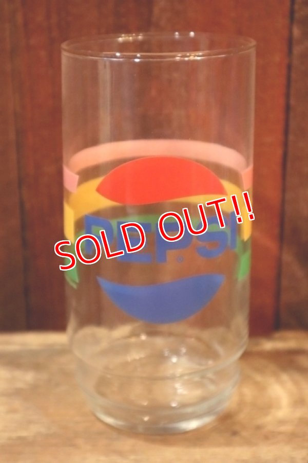 画像1: gs-250205-29 PEPSI 2000's GLASS "70's Stripe"