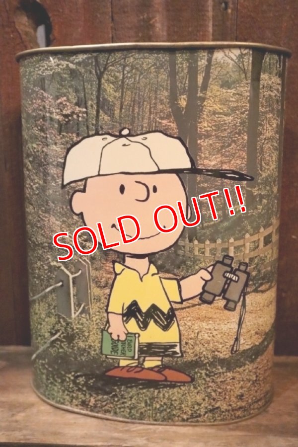 画像3: ct-250205-77 Snoopy & Charlie Brown / CHEINCO 1960's-1970's Trash Box