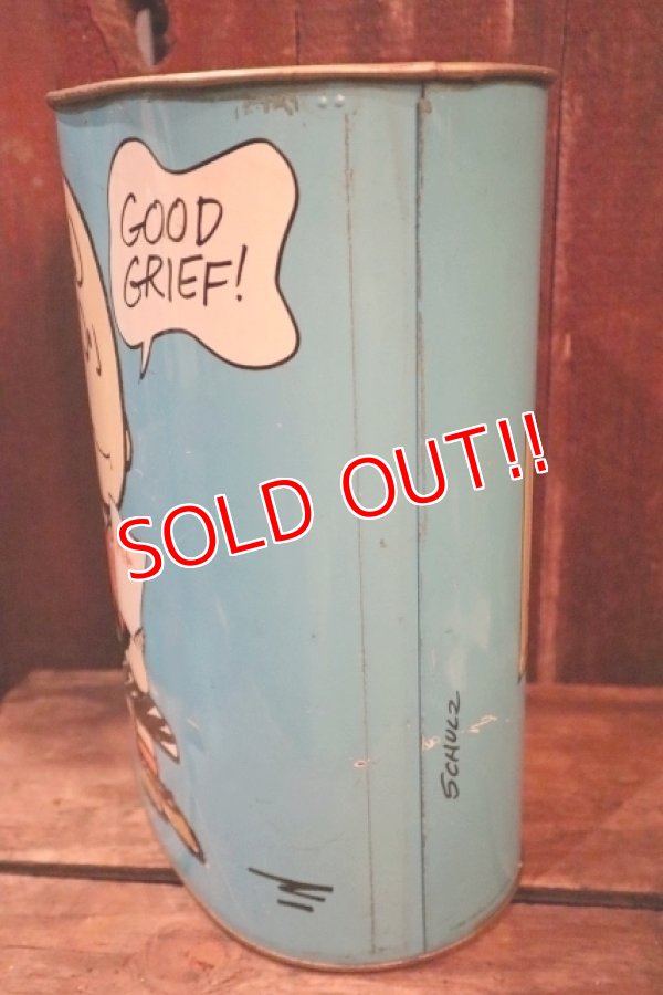 画像9: ct-250205-77 Snoopy & Charlie Brown / CHEINCO 1970's Trash Box