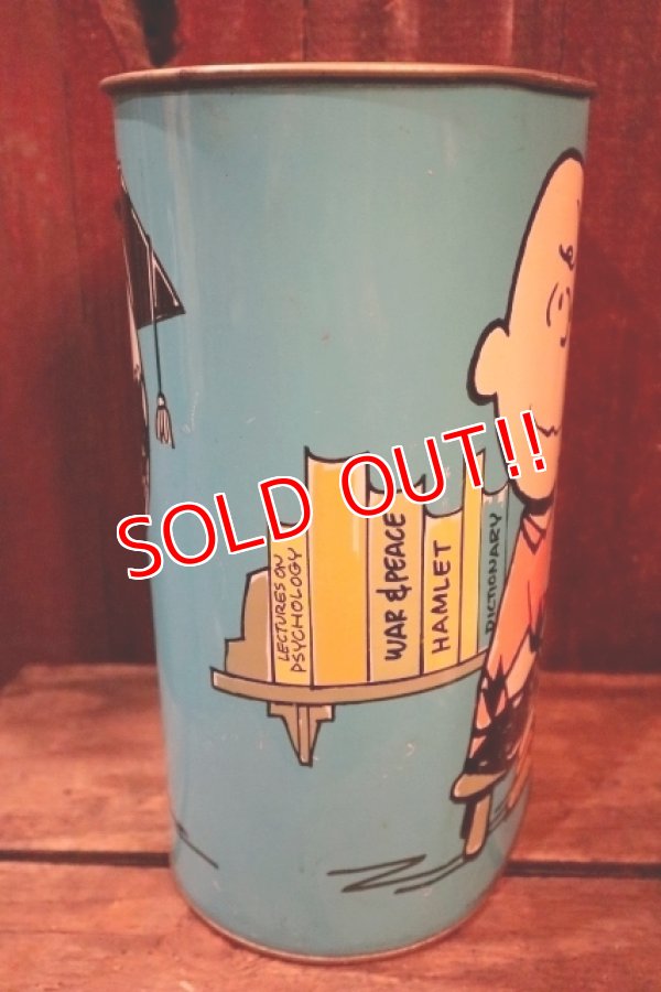 画像10: ct-250205-77 Snoopy & Charlie Brown / CHEINCO 1970's Trash Box