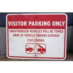 画像: dp-250531-11 Road Sign "VISITOR PARKING ONLY"