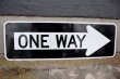 画像1: dp-250531-12 Road Sign "ONE WAY⇒"