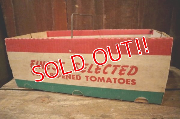 画像1: dp-250319-14 FINEST SELECTED VINE RIPEND TOMATOES / Vintage Cardboard Box