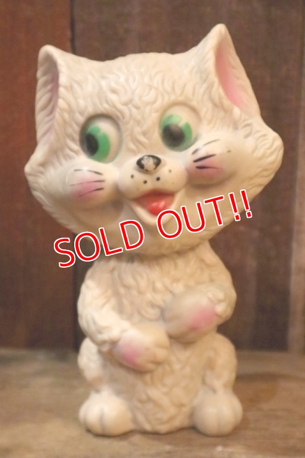 画像1: ct-250205-30 UNKNOWN 1960's〜 CAT RUBBER DOLL