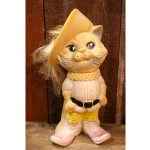 画像: ct-250205-30 UNKNOWN 1960's〜 "Puss in Boots" RUBBER DOLL