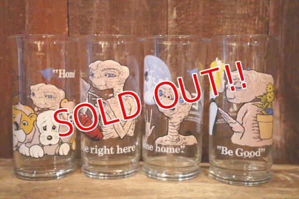 画像1: gs-250618-01 E.T. / 1982 Pizza Hut Novelty Glass Set