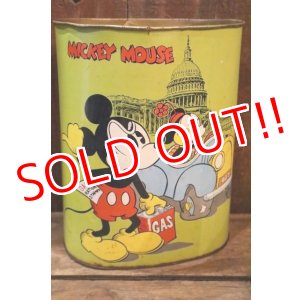 画像: ct-250618-01 Mickey Mouse & Minnie Mouse / CHEINCO 1970's Tin Trash Box
