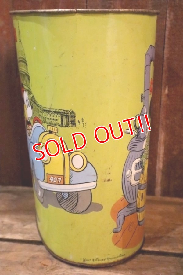 画像10: ct-250618-01 Mickey Mouse & Minnie Mouse / CHEINCO 1970's Tin Trash Box