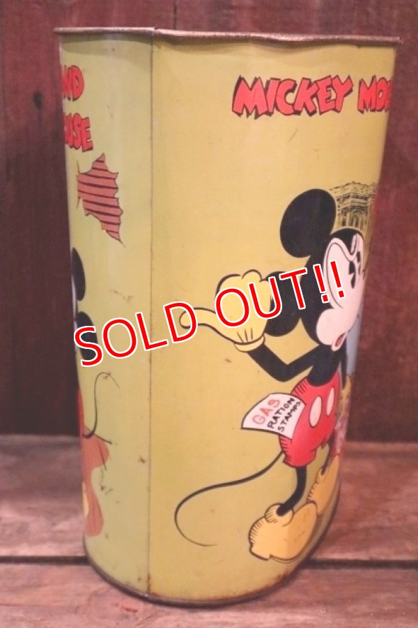 画像9: ct-250618-01 Mickey Mouse & Minnie Mouse / CHEINCO 1970's Tin Trash Box