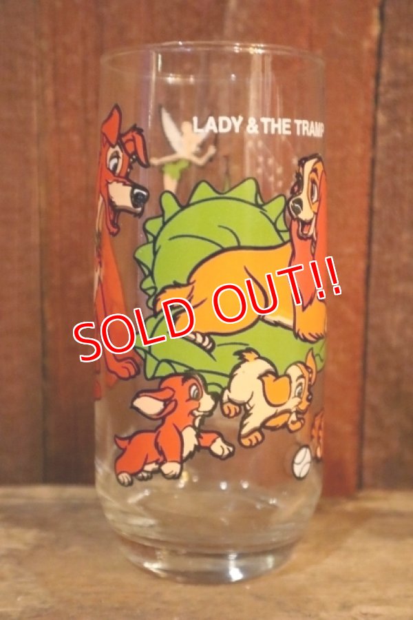 画像1: gt-250618-12 LADY & THE TRAMP / PEPSI 1970's-1980's Wonderful World of Disney Glass