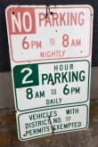 画像1: dp-250531-06 Road Sign "NO PAEKING・2 HOUR PARKING"