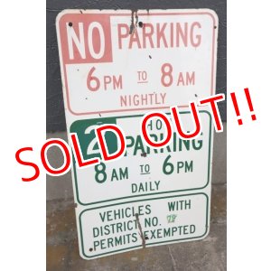 画像: dp-250531-06 Road Sign "NO PAEKING・2 HOUR PARKING"