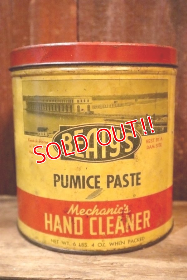 画像1: dp-250618-28 BEATY'S HAND CLEANER / 1940's-1950's Tin Can