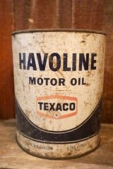 画像: dp-250618-81 TEXACO 1960's-1970's HAVOLINE MOTOR OIL ONE U.S. GALLON CAN