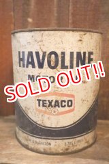 画像: dp-250618-81 TEXACO 1960's-1970's HAVOLINE MOTOR OIL ONE U.S. GALLON CAN