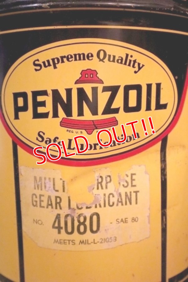 画像2: dp-250618-15 PENNZOIL / 1960's-1970's 5 U.S. GALLONS CAN