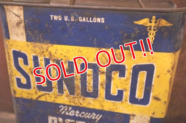 画像2: dp-250618-84 SUNOCO Mercury 1940's MORTO OIL TWO U.S. GALLONS CAN