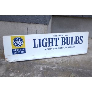 画像: dp-250618-16 GENERAL ELECTRIC / LIGHT BULBS 1960's-1970's W-sided Metal Sign