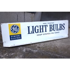 画像: dp-250618-07 GENERAL ELECTRIC / LIGHT BULBS 1960's-1970's W-sided Metal Sign
