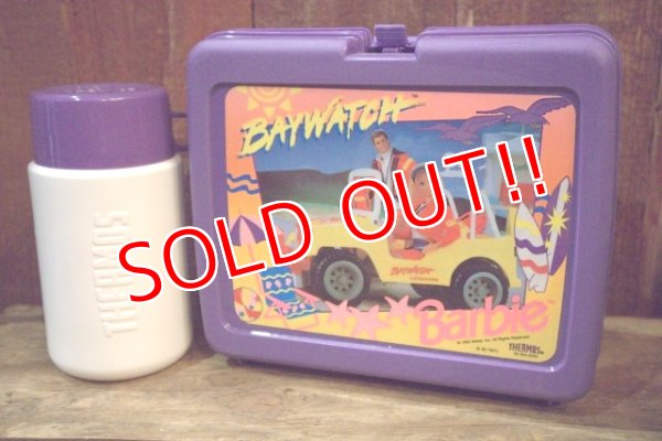 画像1: ct-250618-07 Barbie BAYWATCH LIFE GUARD / THERMOS 1995 Plastic Lunch Box