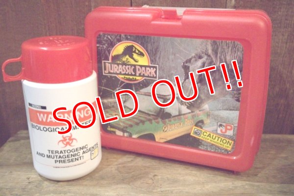 画像1: ct-250618-07 JURASSIC PARRK / THERMOS 1993 Plastic Lunch Box