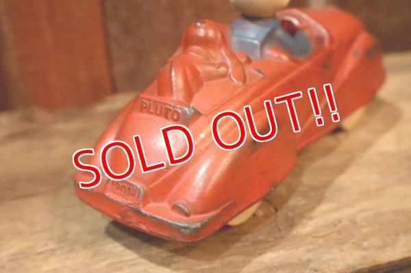 画像5: ct-250618-07 Donald Duck & Pluto / SUN RUBBER 1930's-1940's Car Toy