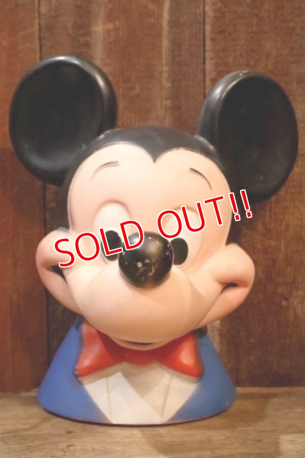 画像1: ct-250618-07 Mickey Mouse / PLAY PAL PLASTIC 1970's Coin Bank
