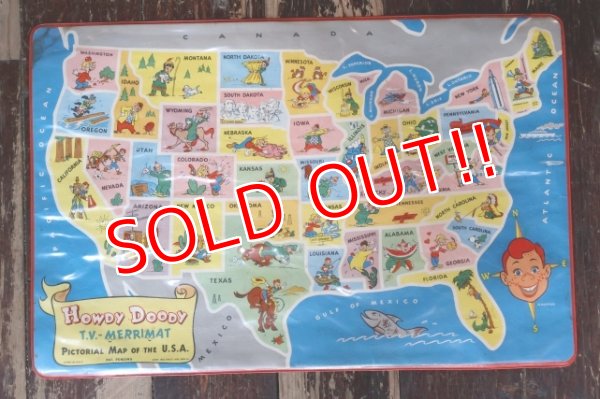 画像1: ct-250618-07 HOWDY DOODY 1950's T.V. MERRIMAT Placemat