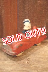画像: ct-250618-07 Donald Duck & Pluto / SUN RUBBER 1930's-1940's Car Toy