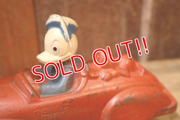 画像6: ct-250618-07 Donald Duck & Pluto / SUN RUBBER 1930's-1940's Car Toy