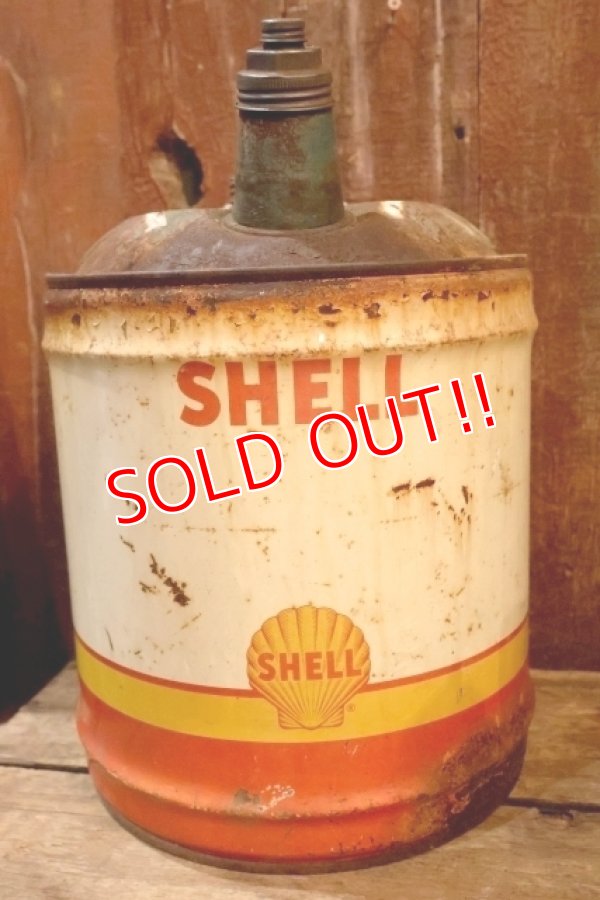 画像1: dp-250618-51 SHELL / 1950's 5 U.S.GALLONS CAN