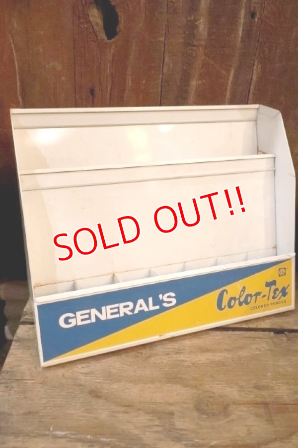 画像1: dp-250618-18 GENERAL'S Color-Tex Colored Pencils Store Display Rack