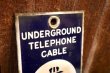 画像2: dp-250531-03 BELL SYSTEM UNDERGROUND TELEPHONE CABLE Enamel Plate Sign