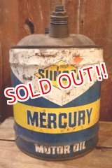 画像: dp-250618-62 SUNOCO MERCURY 1960's 5 U.S. GALLONS MOTOR OIL CAN