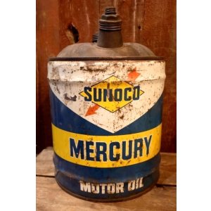 画像: dp-250618-62 SUNOCO MERCURY 1960's 5 U.S. GALLONS MOTOR OIL CAN