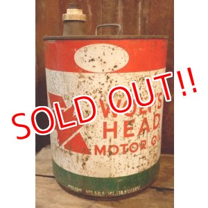 画像: dp-250618-72 WOLF'S HEAD 1970's 5 U.S. GALLONS MOTOR OIL CAN