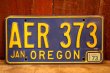 画像1: dp-250722-07 License Plate OREGON "AER 373"