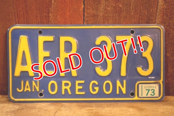 画像1: dp-250722-07 License Plate OREGON "AER 373"