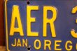 画像2: dp-250722-07 License Plate OREGON "AER 373"