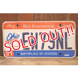 画像: dp-250320-21 License Plate OHIO BICENTENNIAL "EW79NL"