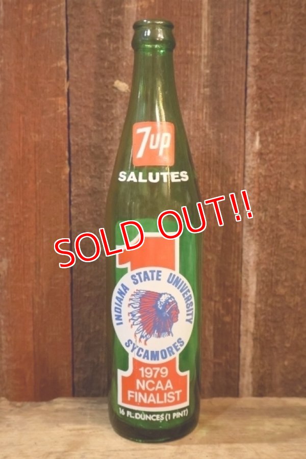 画像1: dp-240814-05 7 Up / INDIANA STATE UNIVERSITY SYCAMORES 1979 NCAA FINALIST BOTTLE