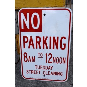 画像: dp-250701-04 NO PARKING Enamel Road Sign